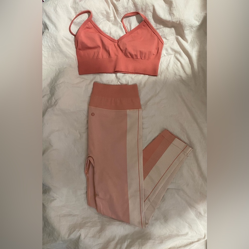 lululemon bra (6) and leggings (8) set